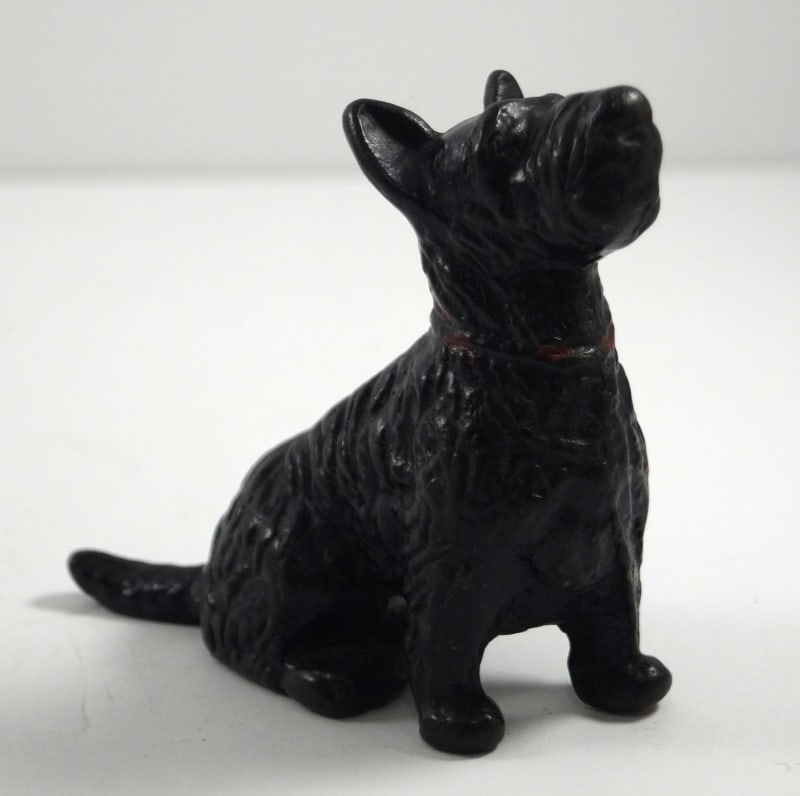 Rare Antique Scottie Dog Cast Iron Paperweight - 2