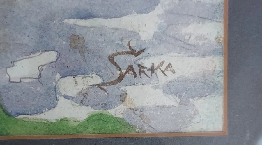 Listed Artist Charles Sarka Watercolor - 3