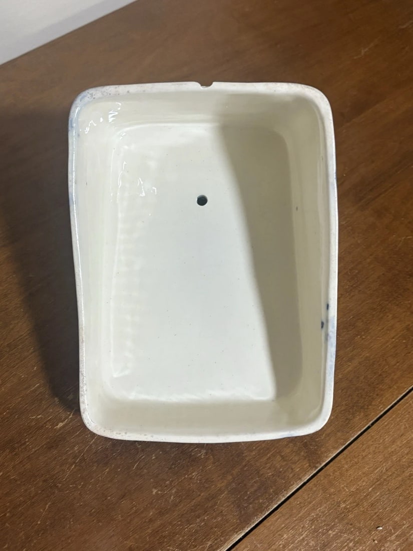 Flow Blue Covered Cheese Dish - 10