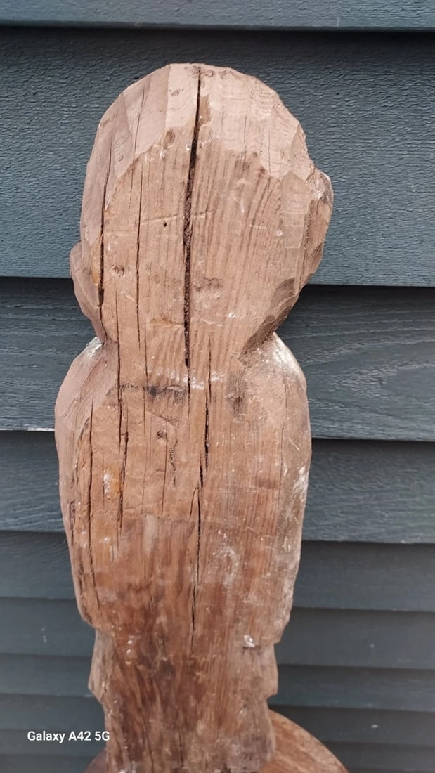 Antique Wood Carved Folk Art Knights Templar 18th 19th Century - 2