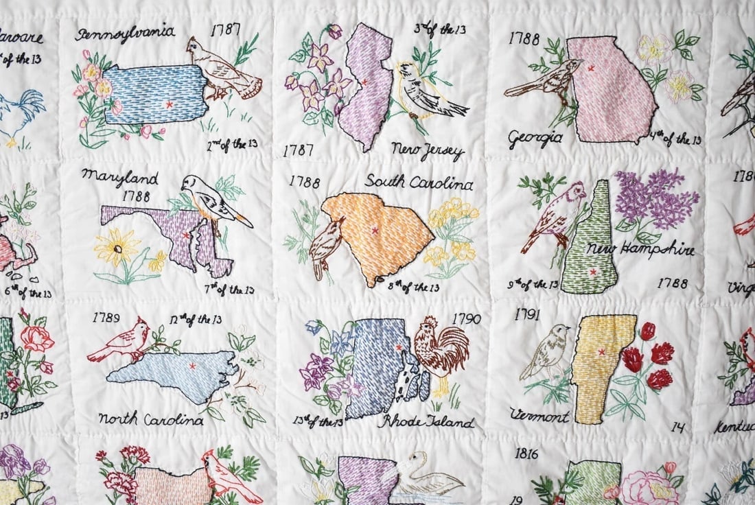 Patriotic USA State Map Quilt - 3