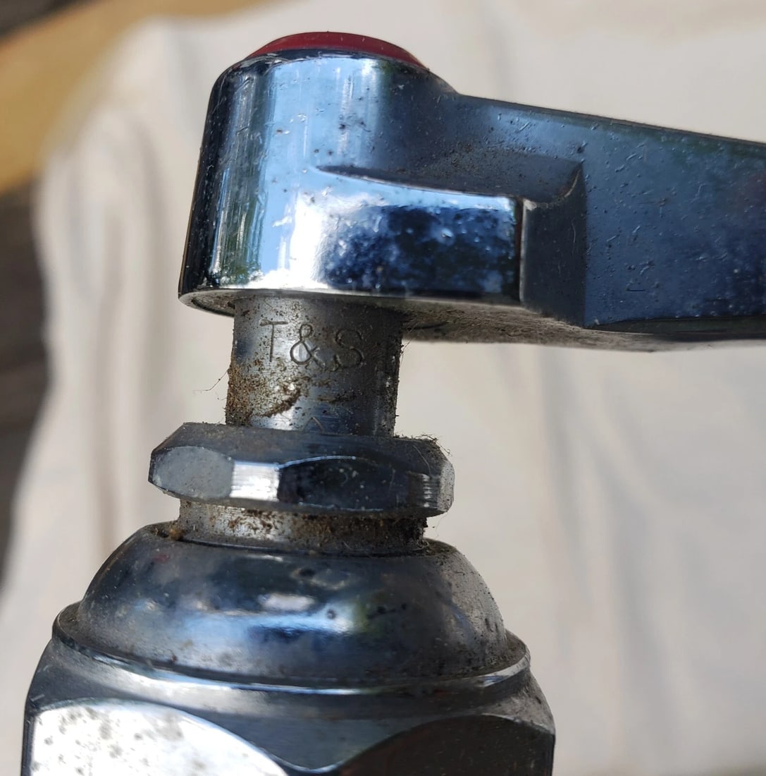 antique bathroom plumbing chrome plated brass victorian T & S - 4