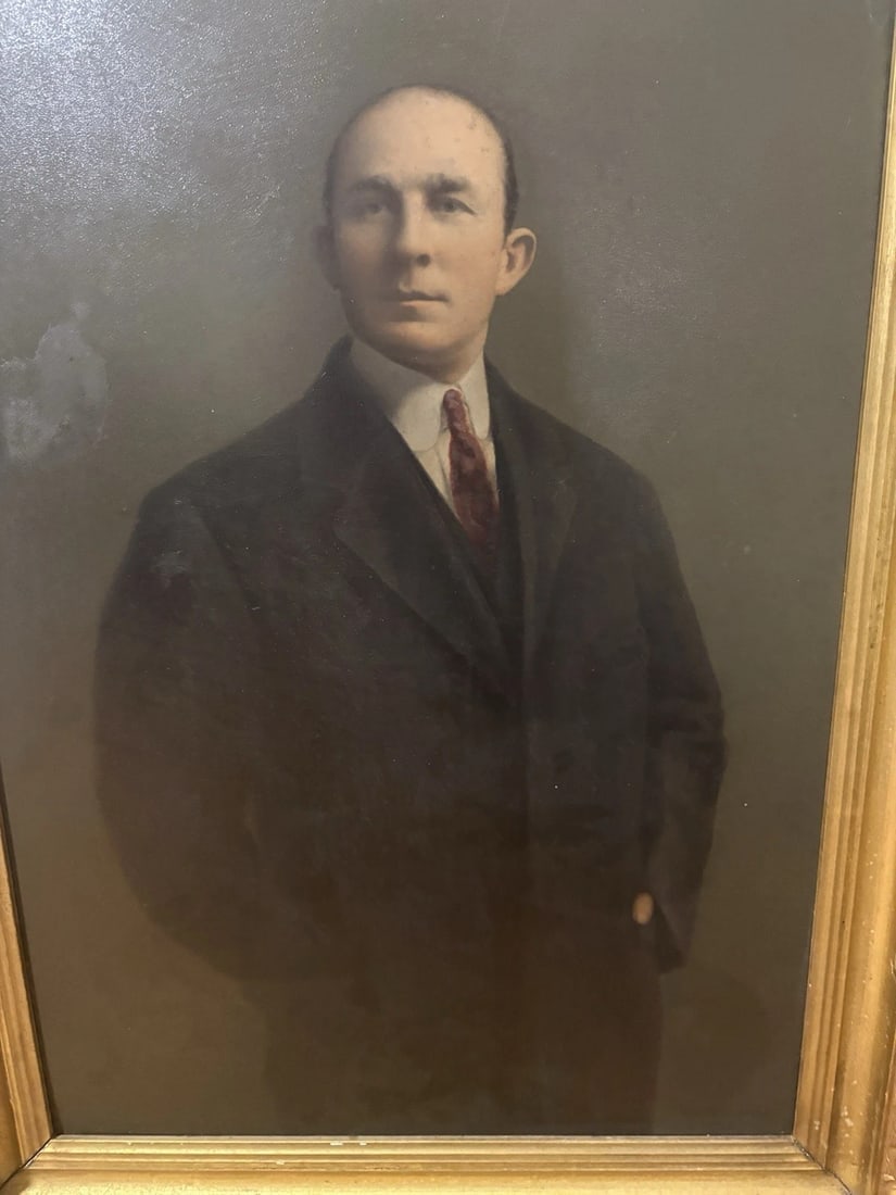 George McConnell Portrait Of A Man Oil On Board Painting - 2