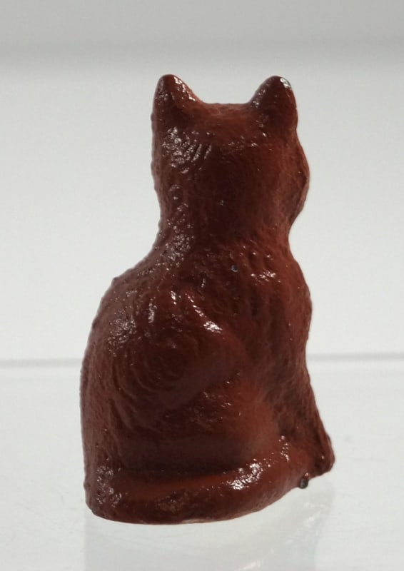 Antique Sitting Kitten Cat Cast Iron Paperweight #1 - 3