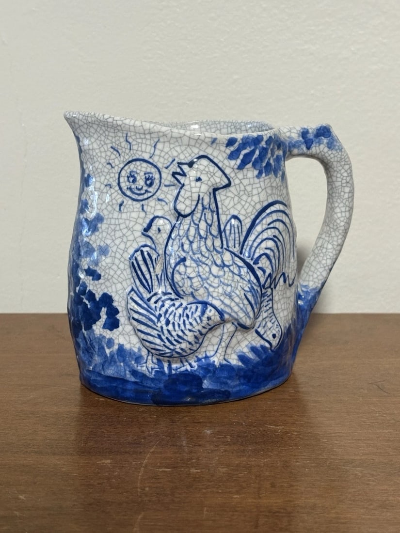 Dedham Pottery Day/night Pitcher: It measures 5” high x 5” and is marked. It has no chips, cracks or repairs Shipping:Domestic: Flat-rate of $15.00 to anywhere within the contiguous U.S.International: Foreign shipping