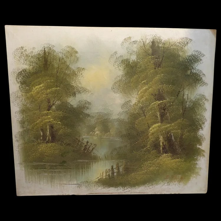 Original Oil Painting S. Hill Floral: Original oil on canvas floral still life signed S. Hill. Features vibrant roses in a vase with thick impasto brushwork. Framed in gold. Item ID: ls009742. Shipping:Domestic: Flat-rate of $22.00 to