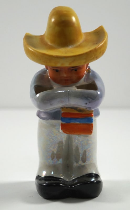 Mexican in Sombrero Porcelain Toothbrush Holder - 3