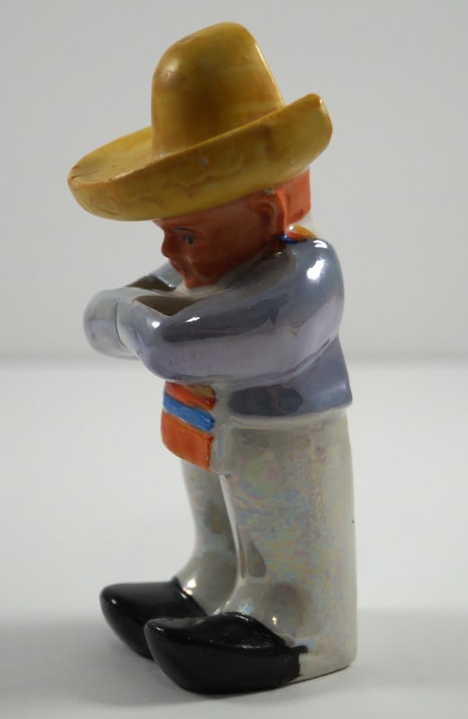 Mexican in Sombrero Porcelain Toothbrush Holder - 4