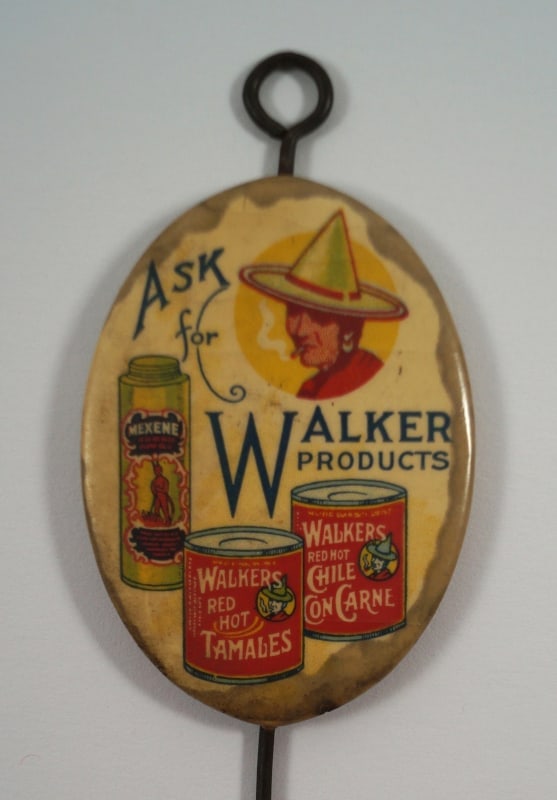 Antique Celluloid Advertising Bill Receipt Hook Walker Tamales - 2