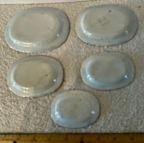 5 Nesting or Miniature/Kid’s Staffordshire Trays - 6