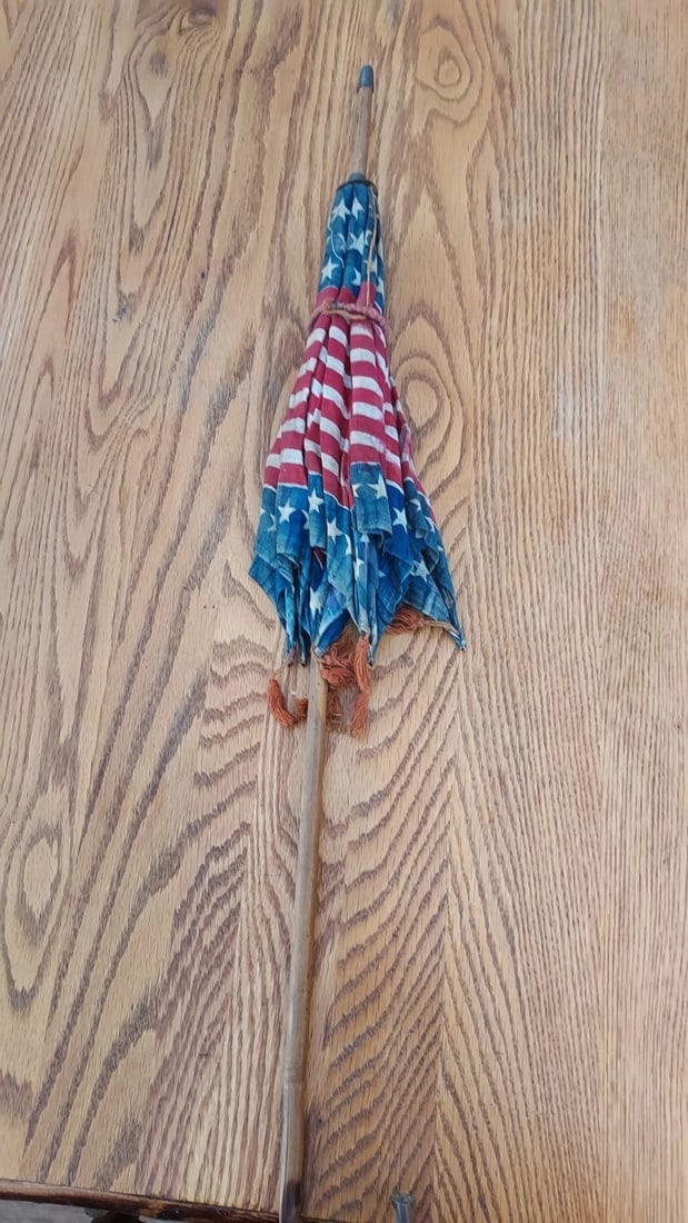Centennial Period parasol American Flag Patriotic star stripes - 2