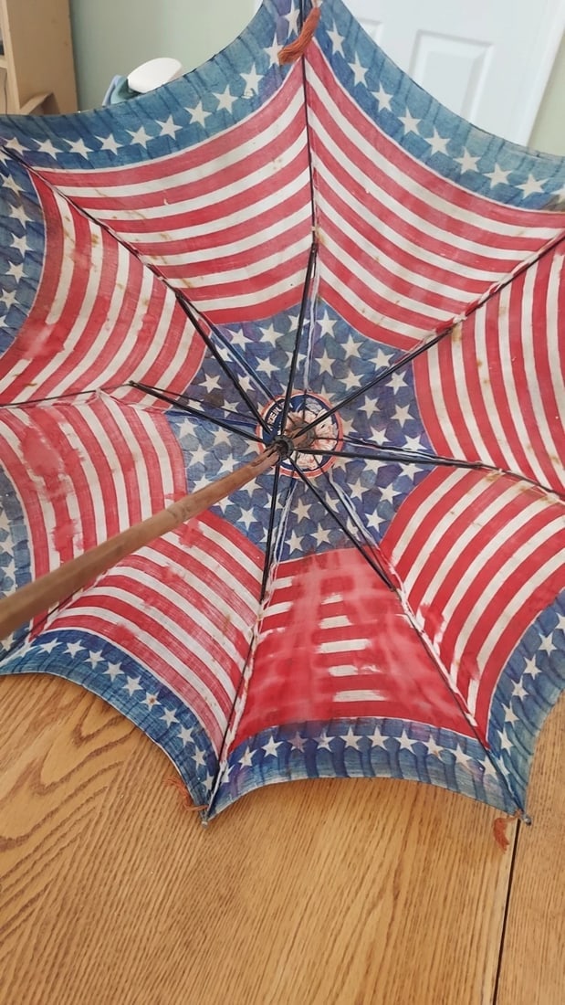 Centennial Period parasol American Flag Patriotic star stripes - 3