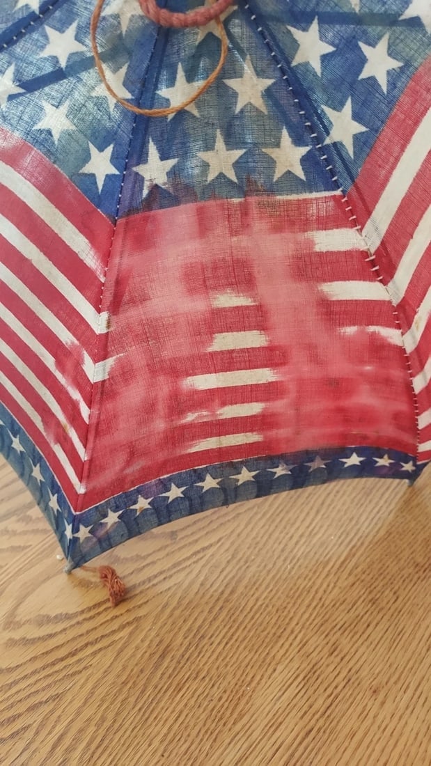 Centennial Period parasol American Flag Patriotic star stripes - 4