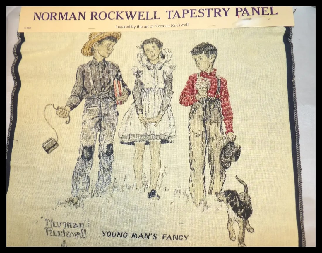 Norman Rockwell Tapestry Panel Oakhurst Textiles (A) - 3