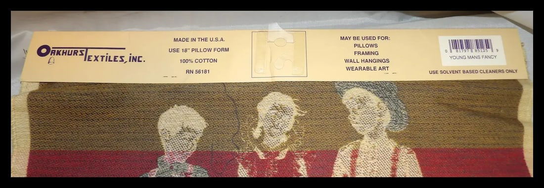 Norman Rockwell Tapestry Panel Oakhurst Textiles (A) - 6