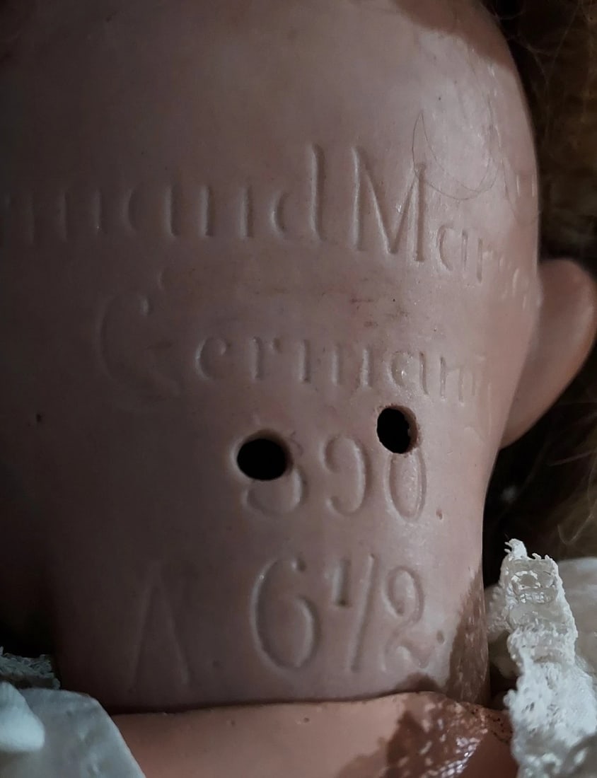 antique Porcelain Bisque Head Doll Armand Marseille A 6 1/2 390 690 20 Inches - 3