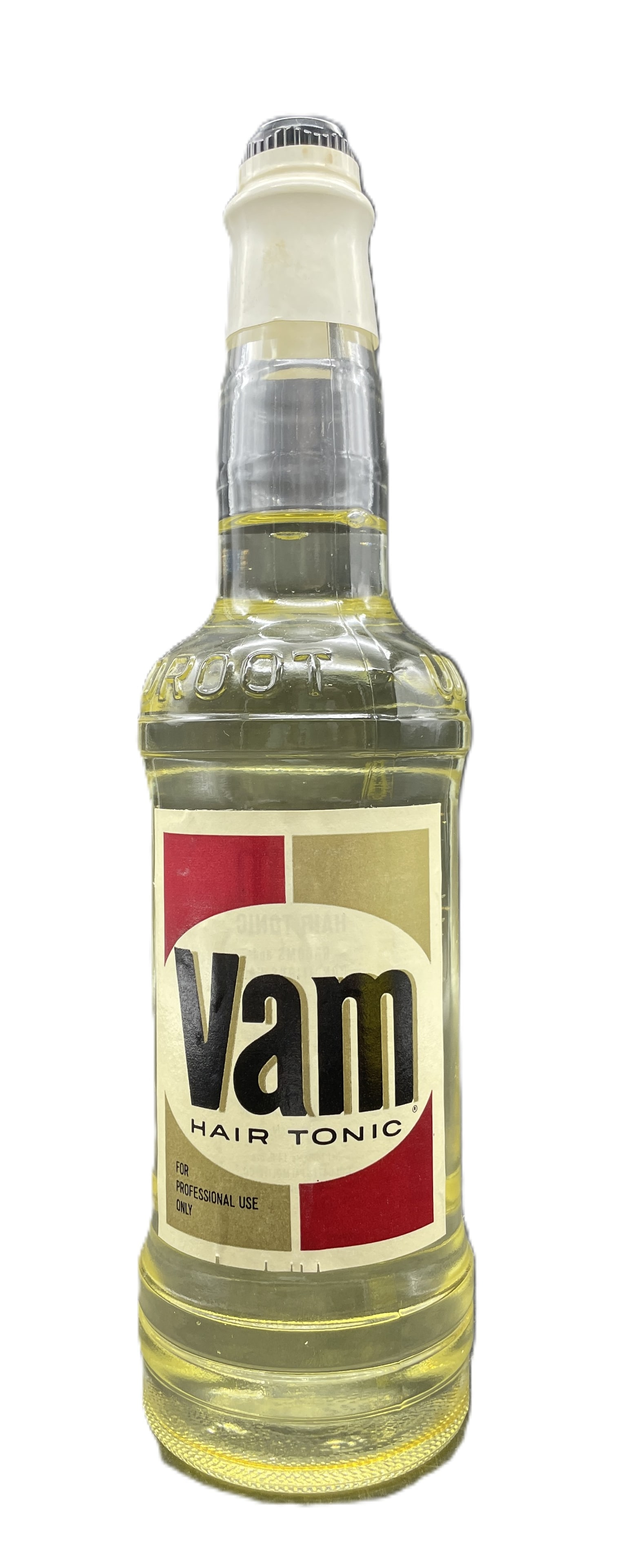 Barber Shop Bottle Wildroot VAM Hair Tonic Barber Bottle ~ Colgate Palmolive: Date/Period: Approx 1950-60'sDimension: ---Material: glassAdditional Information: Barber Shop Bottle Wildroot VAM Hair Tonic Barber Bottle ~ Full. Vam, made by Colgate Palmolive Shipping:Domestic: