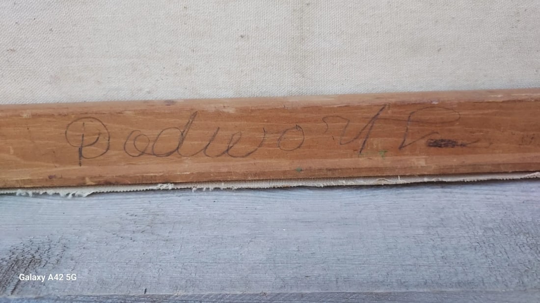 Oil painting college Campus Possibly Notre Dame 20 x 30 1970 - 5