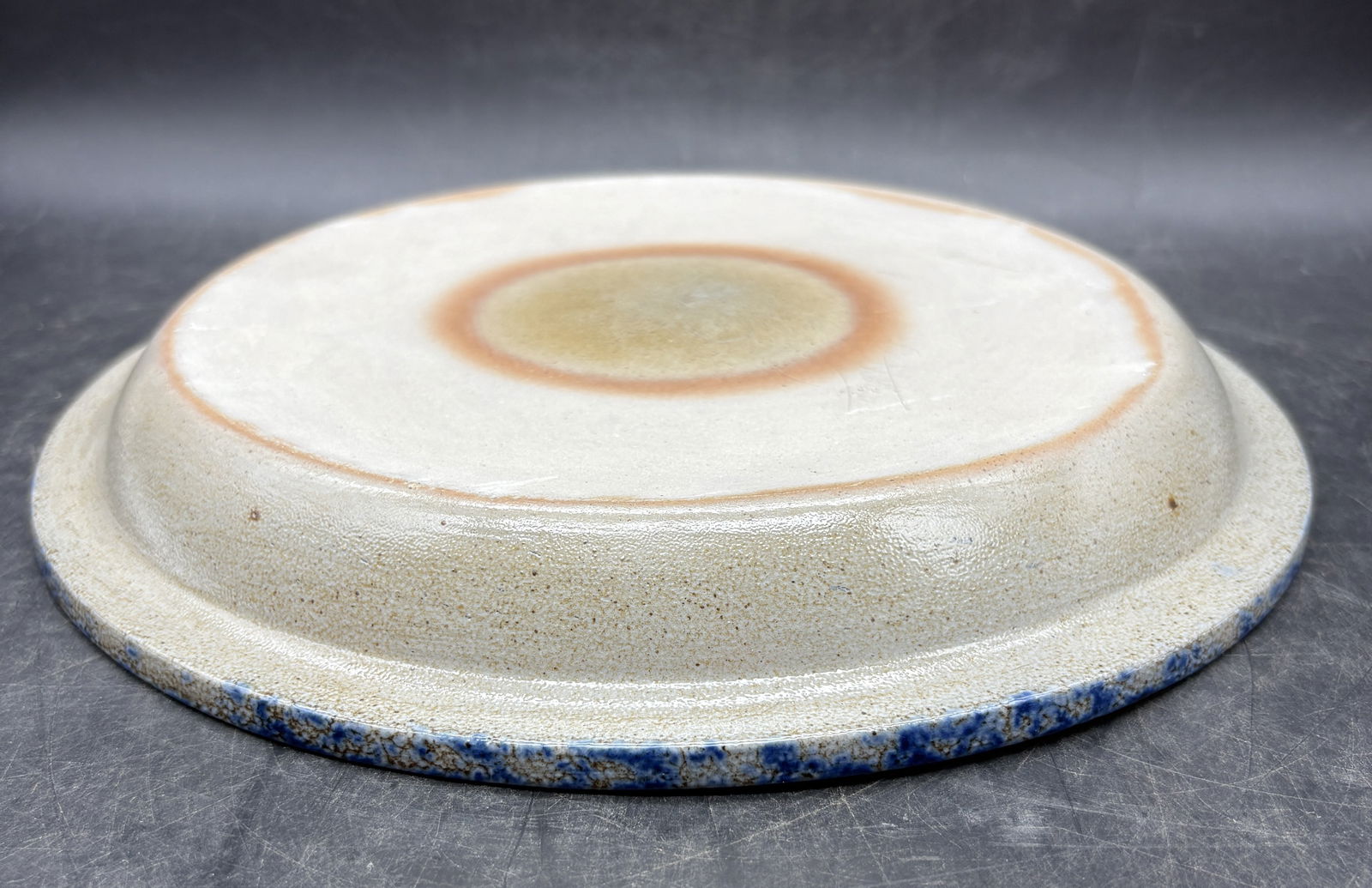 1988 Eldreth Stoneware Pottery Christmas Pie Plate - 7