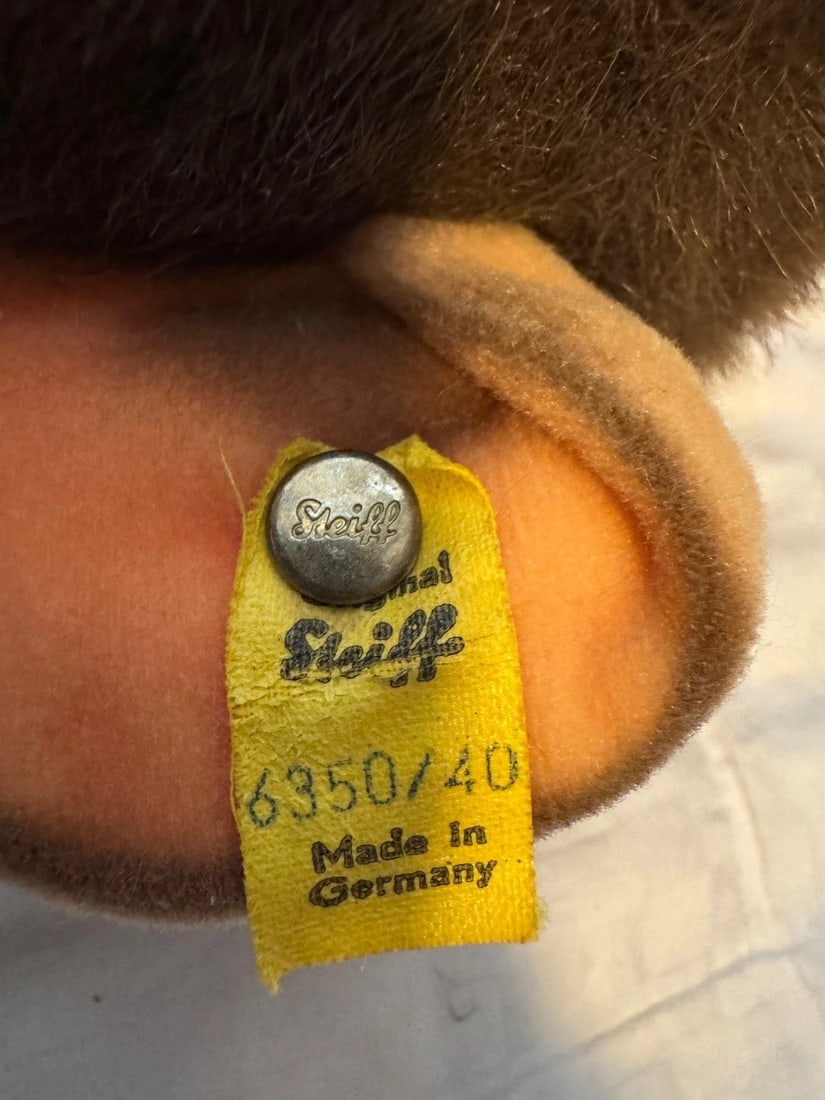 Vintage Steiff Jocko Monkey 6350/40 Ear Button 17" RARE Mohair CUTE !! - 3