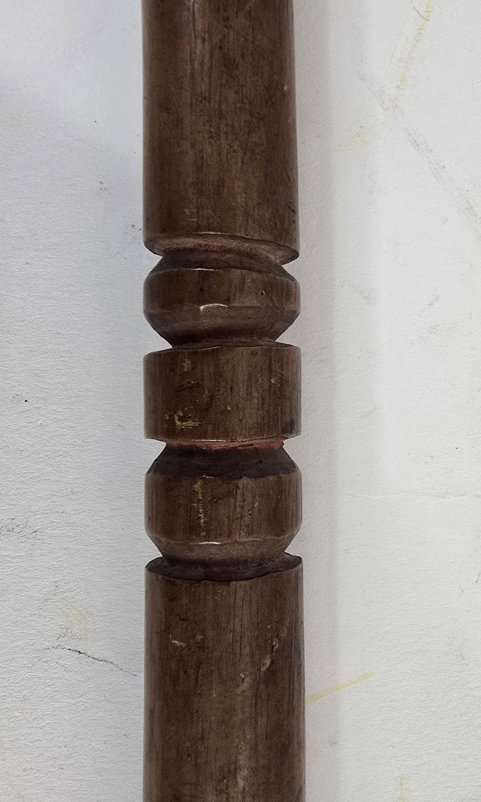 Plains Indian catlinite pipe: Title: Plains Indian catlinite pipeDimension: Bowl 8.5" x 4.75" stem 15.5" longDescription: Late 19th or early 20th century Plains Indian catlinite pipe with carved wood stem. Indications of use.