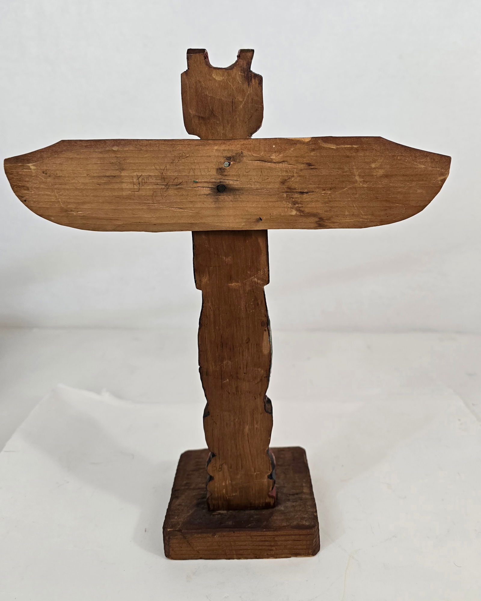 Carved and painted Northwest totem - 3