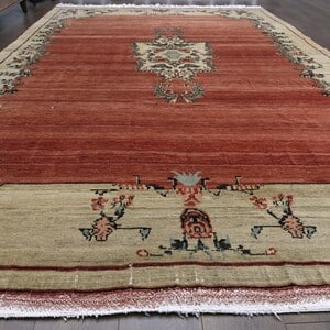 7'8x11'9 ft, ORANGE BEIGE RUG - 5