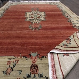 7'8x11'9 ft, ORANGE BEIGE RUG - 6