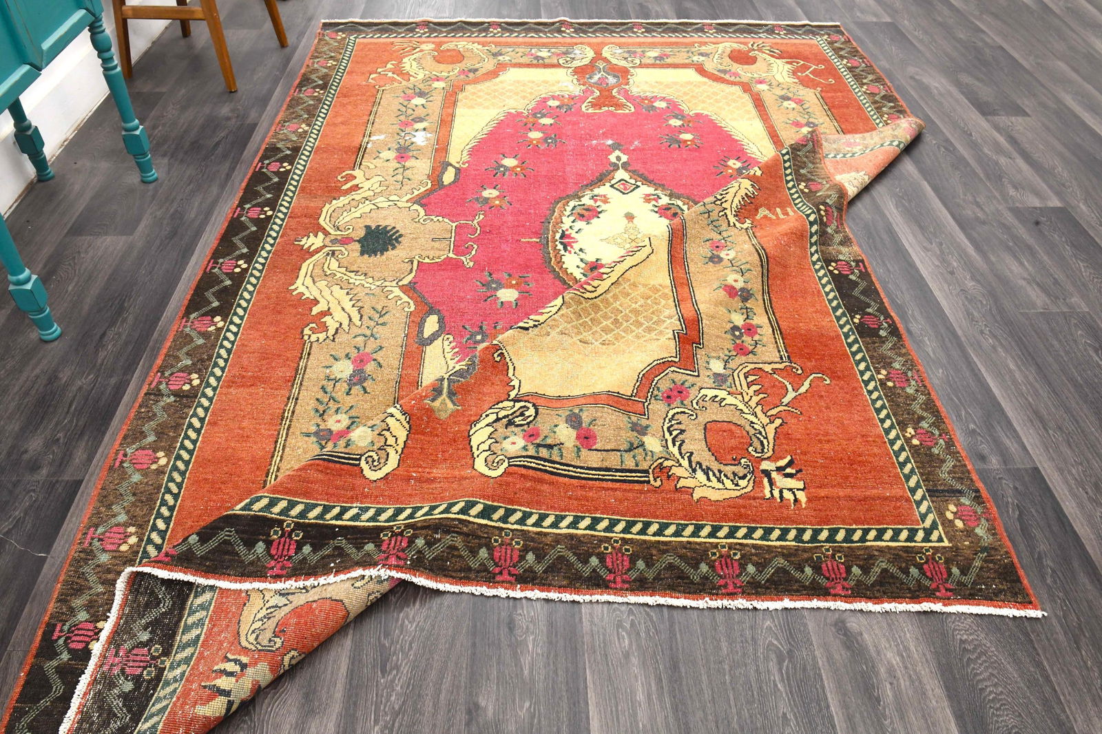 7.4x10.5 ft, VERY SPECIAL TURKISH Area Rug - 10