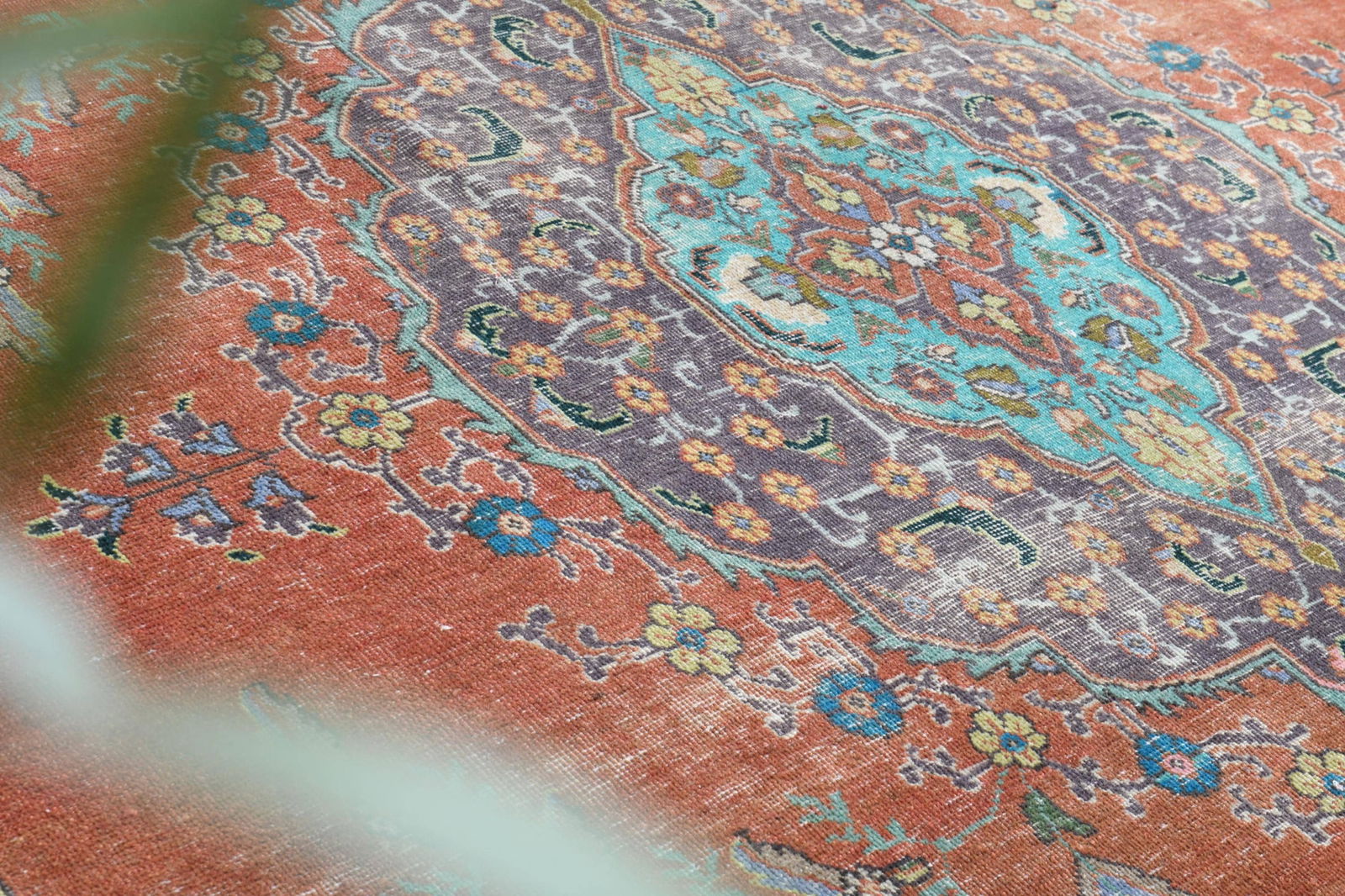 9.6x11.9 ft, ORANGE PALACE RUG - 12