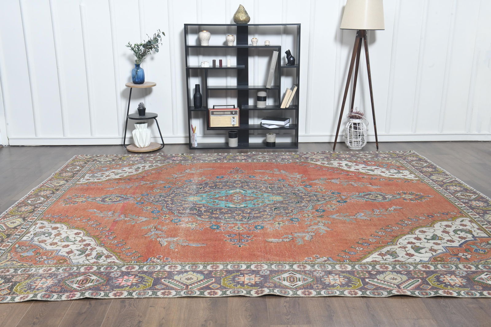 9.6x11.9 ft, ORANGE PALACE RUG - 19