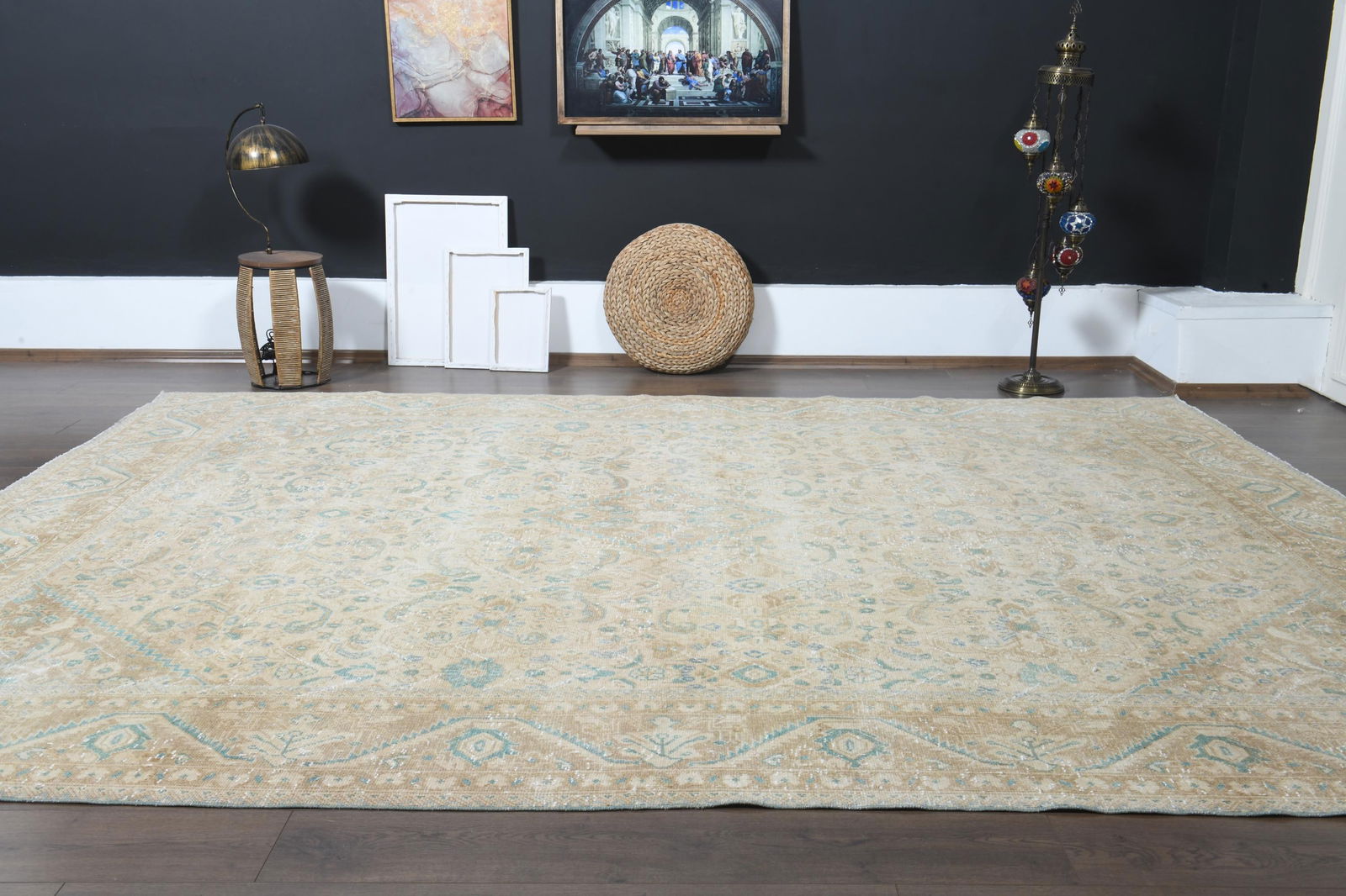 9'4x12'5 ft, ORANGE OVERSIZED RUG - 19