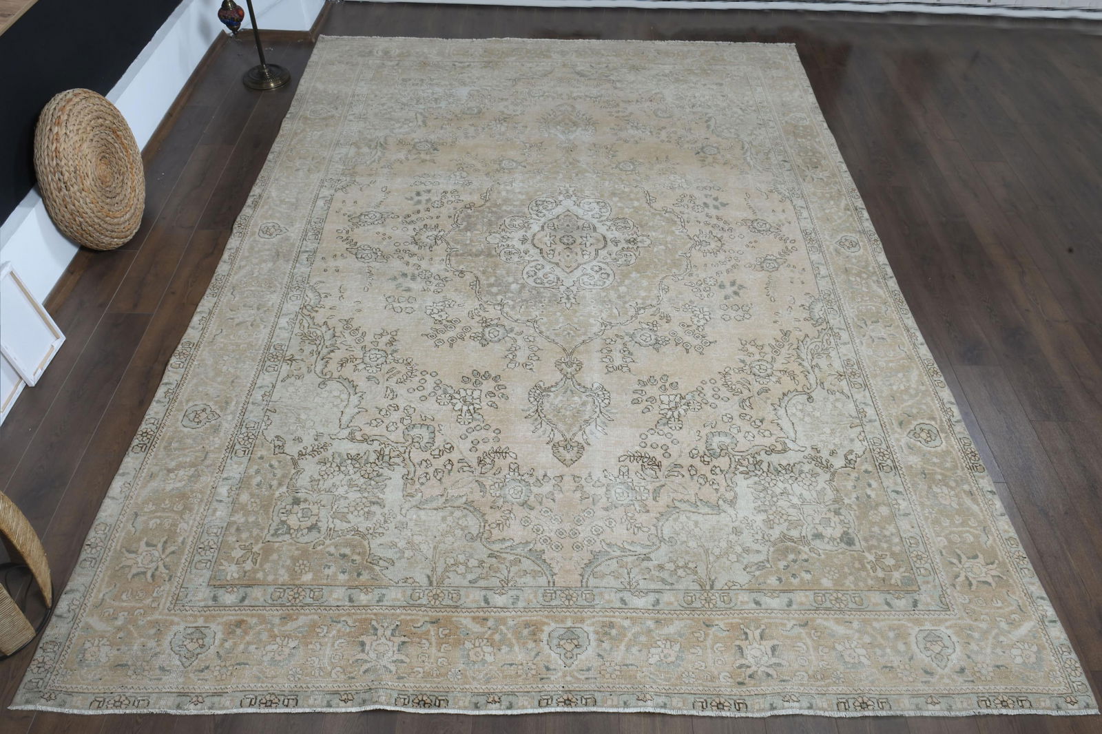 9'3x12'9 ft, OVERSIZED ORANGE BEIGE - 2