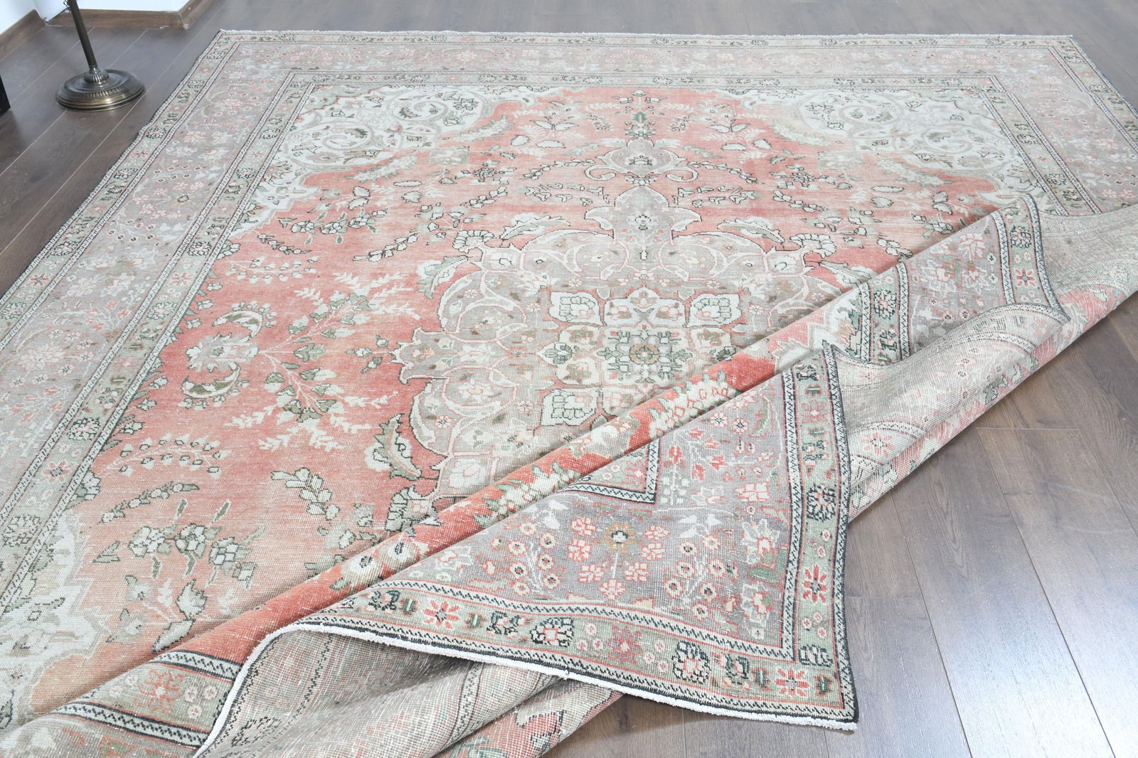 9'3x12'5 ft, ORANGE OVERSIZED RUG - 5