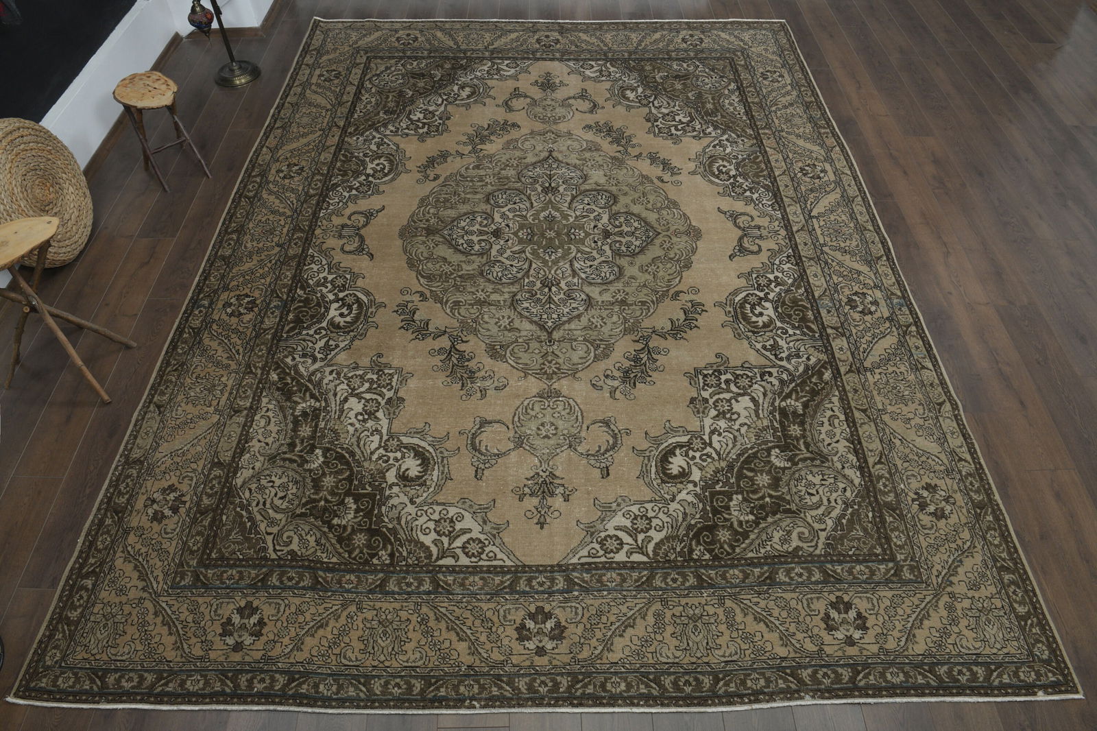 9.8x12.9 ft, OVERSIZED ORANGE BROWN - 2