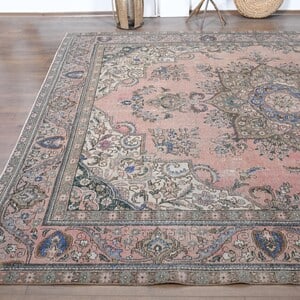 9'8x12'4 ft, PINK PERSIAN RUG, Home Décor - 7