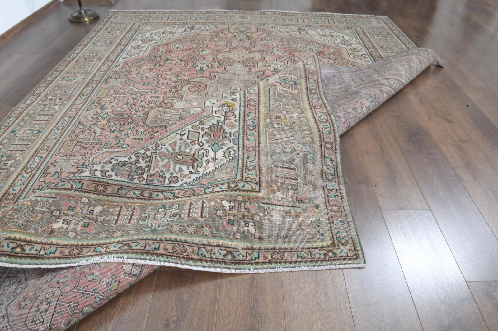 7'9x11 ft, OVERSIZED PERSIAN RUG, Orange Rug, 8x11 Large Area - 12