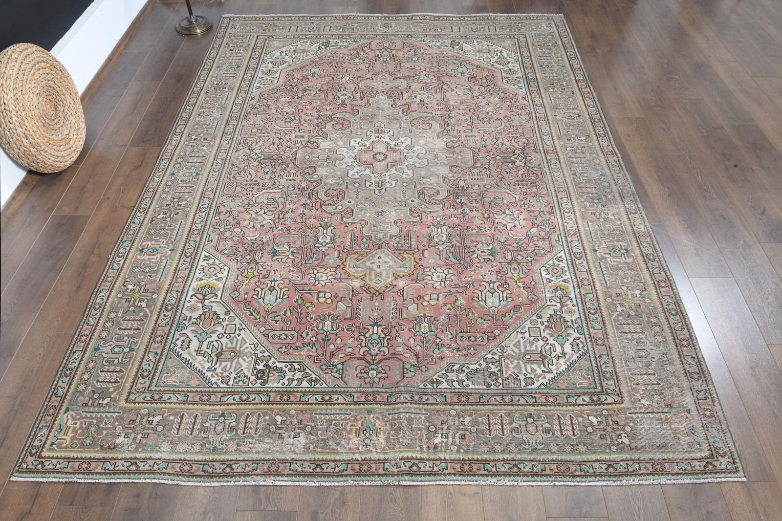 7'9x11 ft, OVERSIZED PERSIAN RUG, Orange Rug, 8x11 Large Area - 6