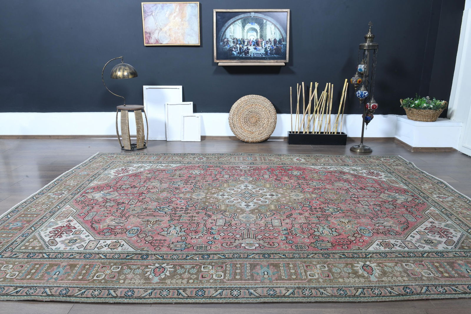 7.7x11 ft, OVERSIZED PINK BROWN - 10