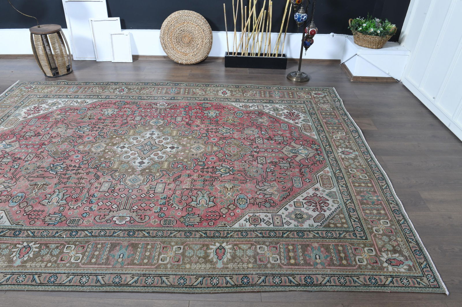 7.7x11 ft, OVERSIZED PINK BROWN - 16