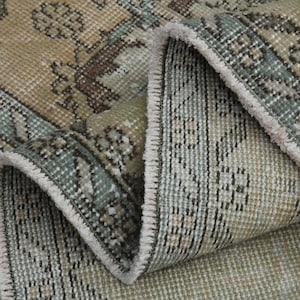 7'5x11'1 ft, PERSIAN STYLE RUG: Title: 7'5x11'1 ft, PERSIAN STYLE RUG Description: This Turkish one-of-a-kind Anatolian Vintage Rug is hand-knotted and handwoven by the most skilled artisans who use pure wool, in muted, natural tone