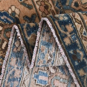 9'7x12'4 ft, ORANGE MINIMALIST RUG, Oversized Persian: Title: 9'7x12'4 ft, ORANGE MINIMALIST RUG, Oversized Persian Description: This Turkish one-of-a-kind Anatolian Vintage Rug is hand-knotted and handwoven by the most skilled artisans who use pure wool,