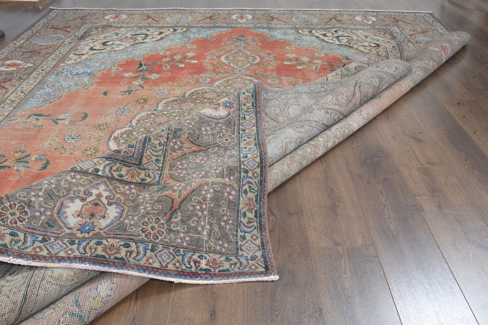 9'6x12'6 ft, ORANGE MINIMALIST RUG - 15