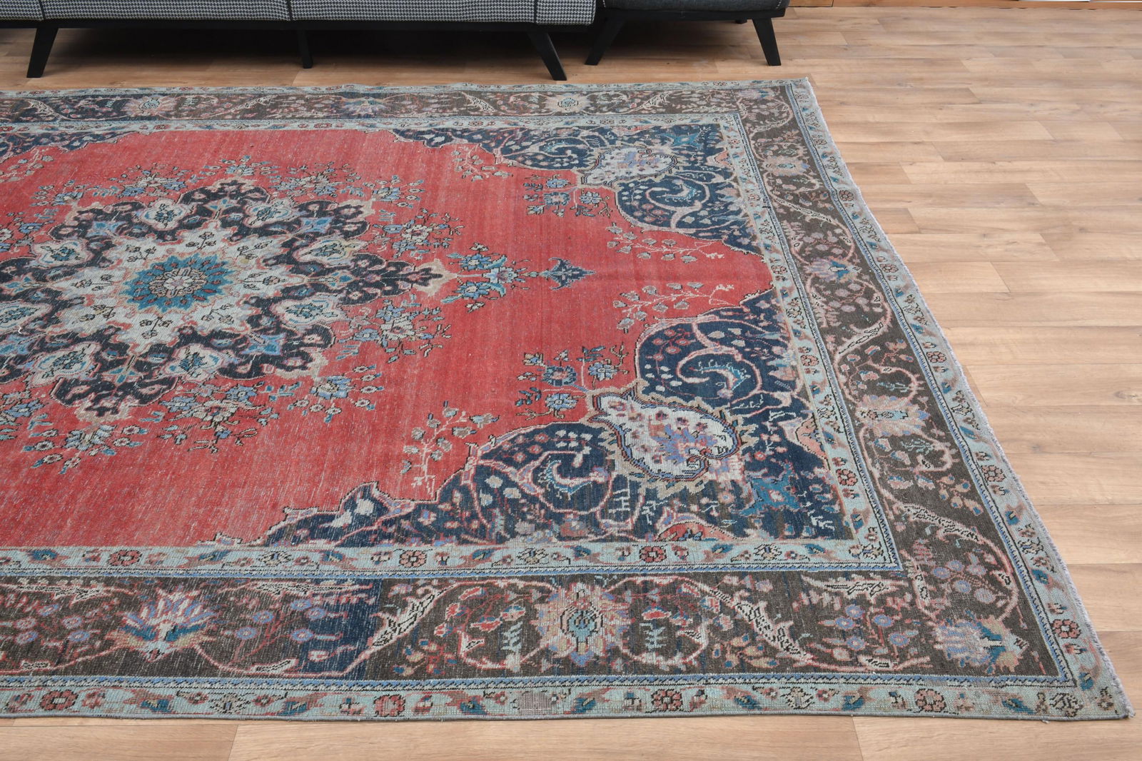 9x12 Red Vintage Rug - 7