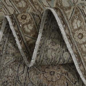 10x12'3 ft, PERSIAN MINIMALIST RUG, Oversized Antique: Title: 10x12'3 ft, PERSIAN MINIMALIST RUG, Oversized Antique Description: This Turkish one-of-a-kind Anatolian Vintage Rug is hand-knotted and handwoven by the most skilled artisans who use pure