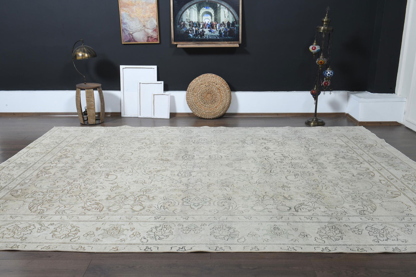 9.1x12.5 ft, BEIGE MINIMALIST RUG - 10