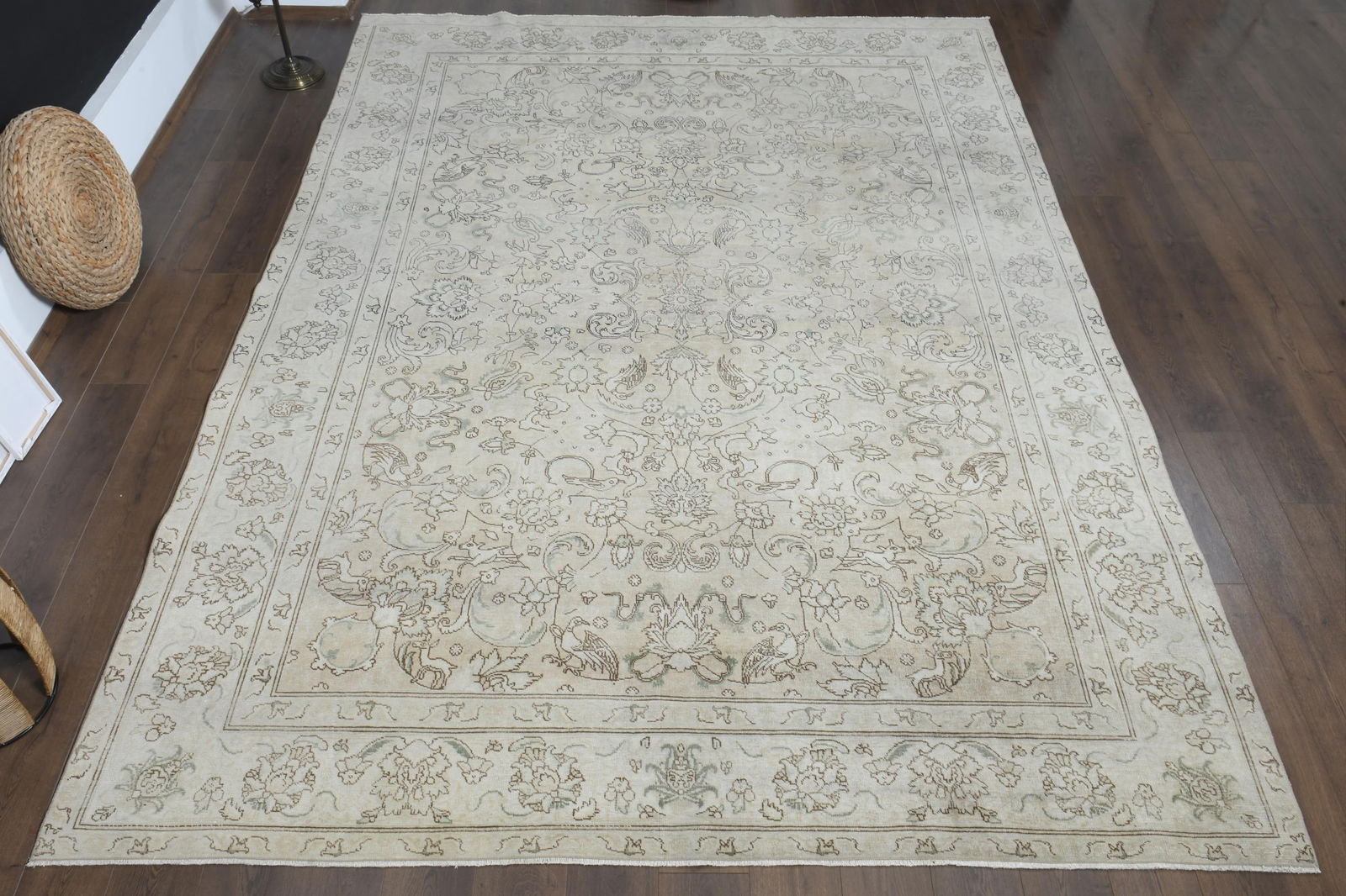 9.1x12.5 ft, BEIGE MINIMALIST RUG - 11
