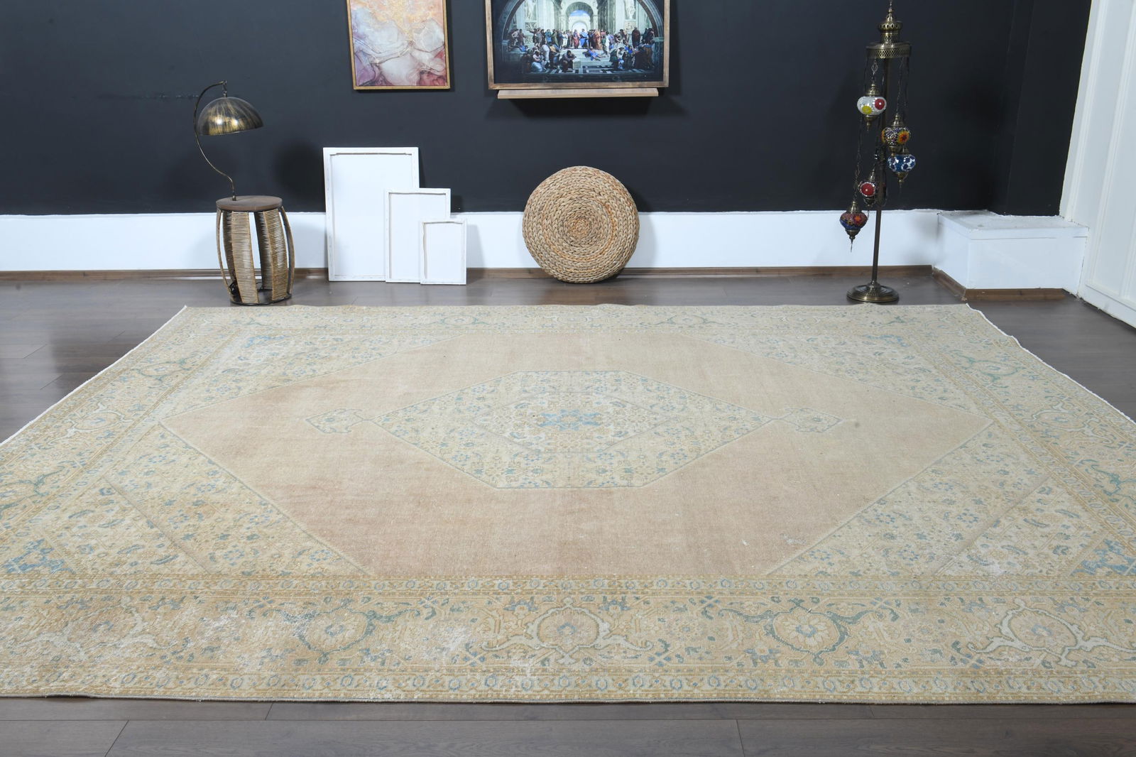 9'5x12'9 ft, ORANGE PERSIAN RUG - 10