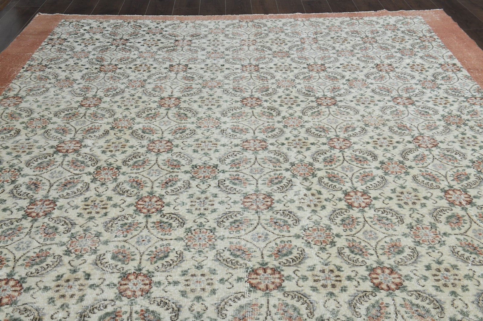 9'4x12'1 ft, BEIGE ORANGE RUG - 13