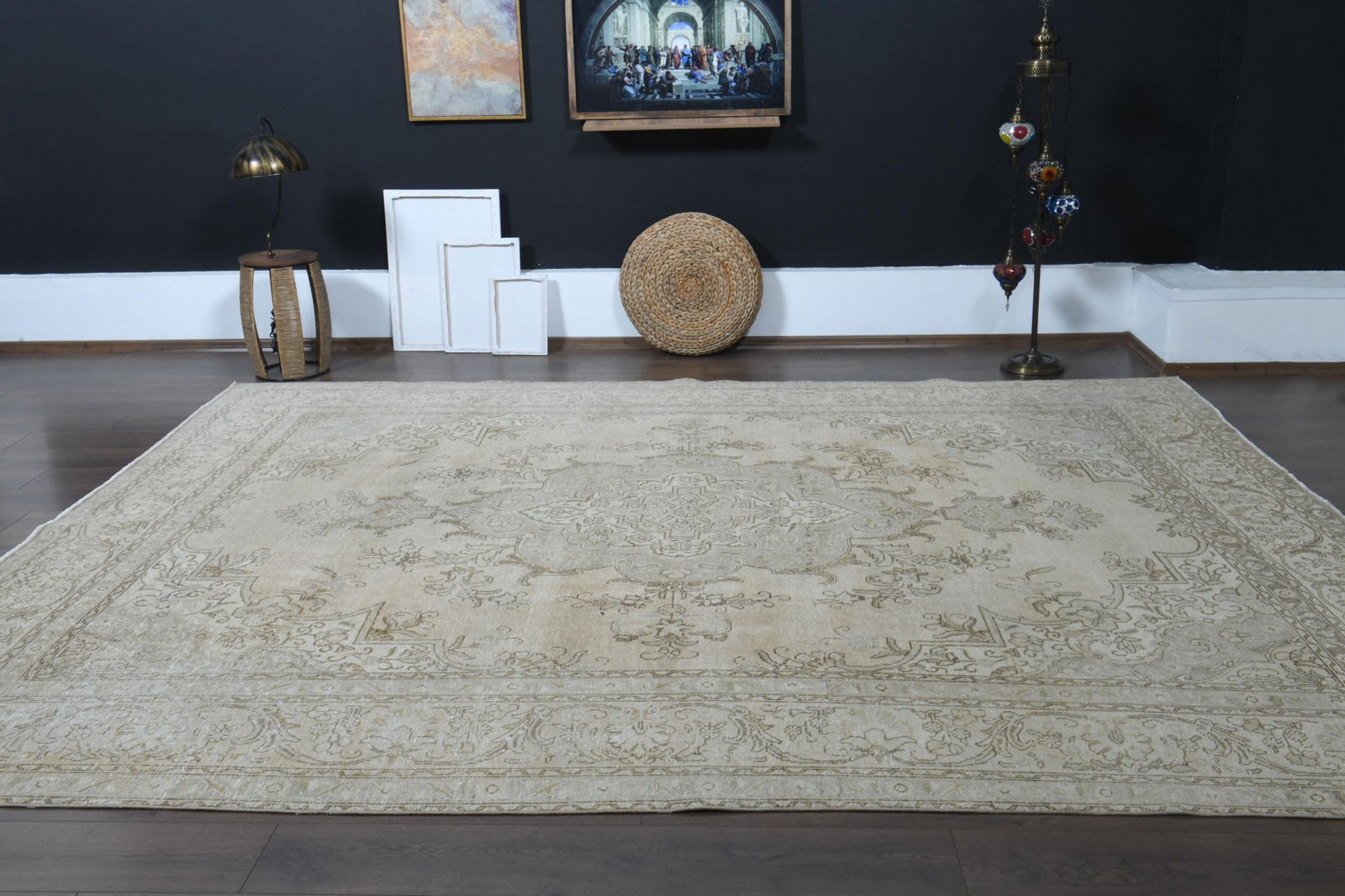 9'4x12'2 ft, NEUTRAL PERSIAN RUG - 10